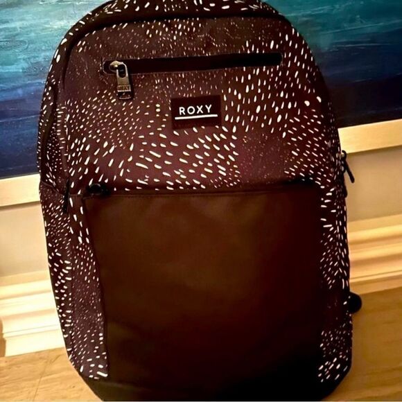 Roxy Here You Are, black and white backpack. - Picture 1 of 7